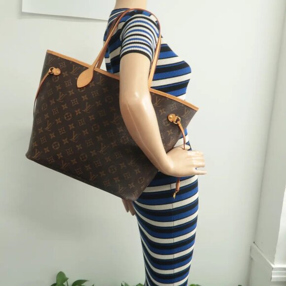 100% Authentic Louis Vuitton Neverfull MM Brown W/P Monogram Canvas Shoulder Bag - Picture 12 of 12